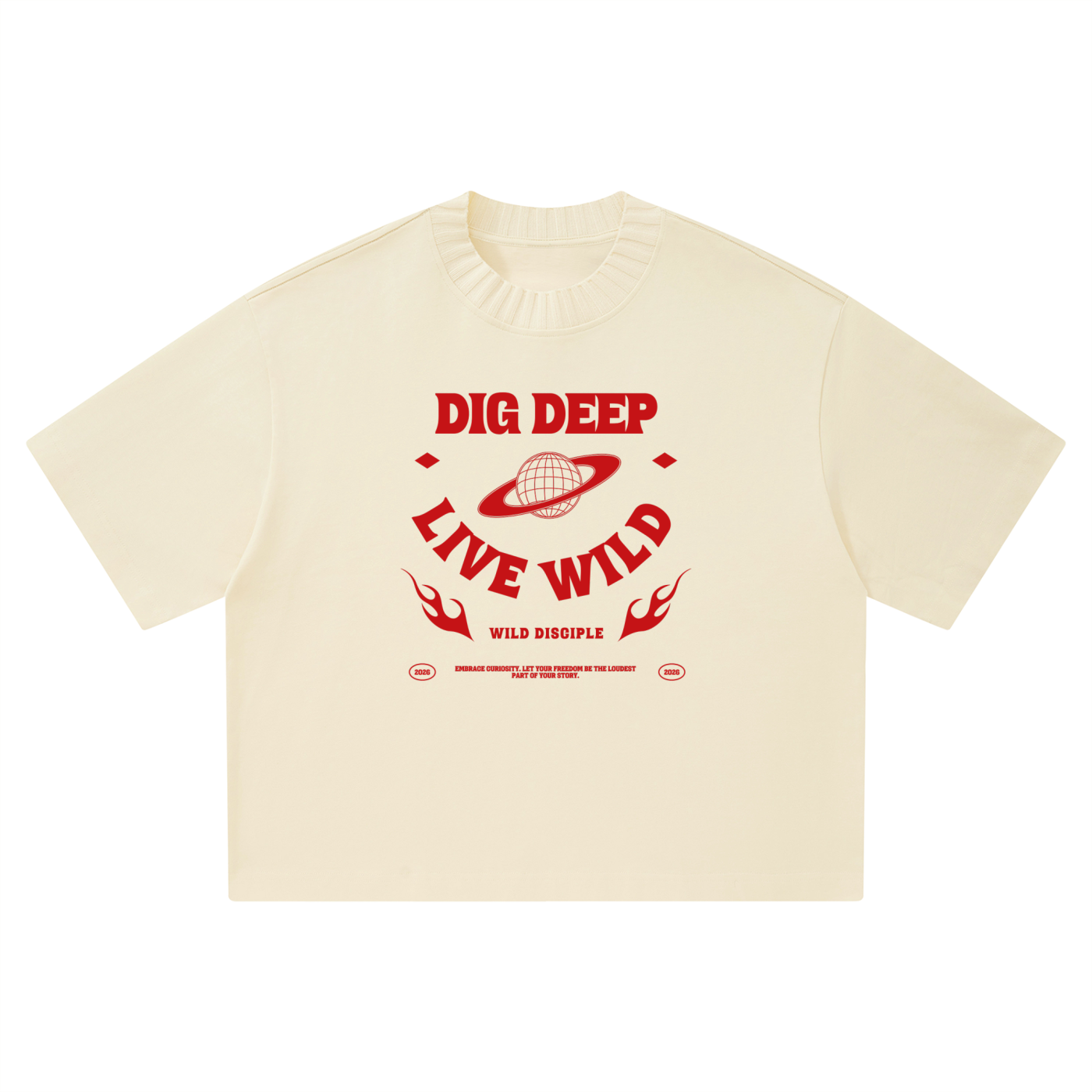 Dig Deep Live Wild Boxy Unisex T-Shirt
