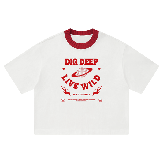 Dig Deep Live Wild Boxy Unisex T-Shirt