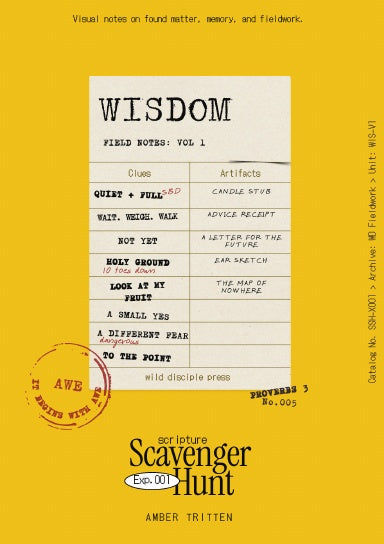 Wisdom scavenger hunt book